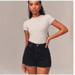 Abercrombie & Fitch The 90s Relaxed Cutoff High Rise Shorts Curve Love Sz 32 14 Photo 1
