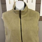 Nike Reversible Olive Tan Two Fabric Mock Neck Two Way Full Zip Up Vest- Small Photo 12