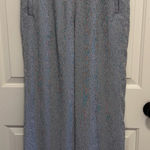 Athleta  Echo Wide Leg Crop Pant Gray Microstripe Size 12 Tall Photo 0