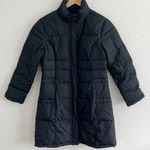 Garnet Hill Black Long Maxi Shaped Down Coat 6 Photo 0