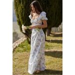 House Of CB  Felizia Puff Sleeve Sundress in Blue Print Size X-Small Plus Cup Photo 14