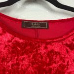L&B Red Velour Swing Dress Size Small Valentines Photo 3