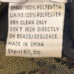 Sherri Hill  Silver Hoco Cocktail Dress Cowl Neck Open Back Grey Silver 10 Photo 9