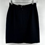 Giorgio Armani  100% Wool Pencil Skirt High Waisted Zip Slit Office Black 6 Photo 3