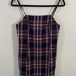 Urban Outfitters  Navy Plaid Academia Spaghetti Straps Mini Dress Size S Photo 0