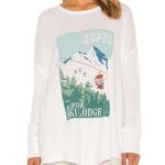 Show Me Your Mumu Bosco Ski Long Sleeve Top White Green Size Medium Photo 0