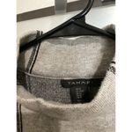 Tahari Women’s Grey Plaid Rolled Up Sleeves Sweater Size Medium New Without Tags Photo 2