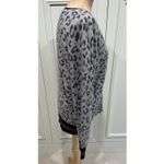360 Cashmere  Leopard Animal Print Pullover Sweater V Neck Cozy Soft READ Photo 1