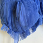 Hutch Anthropologie Strapless Tiered Tulle Dress Blue Size 16 Photo 11