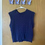 Forever 21 Navy Blue Sweater Vest Photo 0