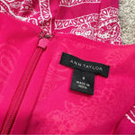 Ann Taylor  Bandana Paisley Wrap Maxi Dress V-Neck Shortsleeve Hi-Low Pink Boho 8 Photo 11