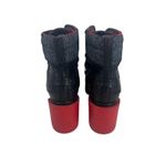 Sorel  Blake Lace Shatter boots in black leather with a red chunky heel Photo 2