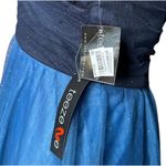 Teeze Me NEW Blue Strapless Tulle Glitter Sparkle Fit & Flare Juniors Dress Sz 9 Photo 4