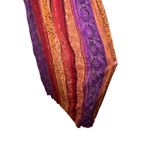 Carole Little Maxi Dress Womens 12 Black Orange Purple Floral Photo 2