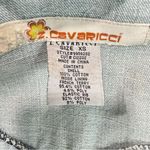 Z Cavaricci Size XS Distressed Cropped Denim Jacket Sweatshirt Removable Hoodie Blue Photo 11