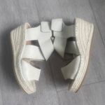 Eileen Fisher Willow Leather Espadrille Sandals Open Toe Tan Wedge Size 7.5 Photo 6