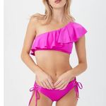 Trina Turk NWT! Monaco Ruffle One Shoulder Bikini Top in Stargazer - Size 10 Photo 1