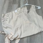 Vintage Silk Dress embroidered floral mini womens Pink (medium) lingerie lounge Photo 3