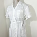 Athleta  Playa Wrap Linen Dress Size 0 White Calla Lily NEW Photo 3