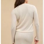 Aerie Cardigan T-Shirt Ribbed Cream Women's Small Photo 1