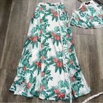 Lulu’s Evadne White and Teal Tropical Print Two Photo 12