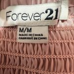 Forever 21  Pink Mini Dress Size M Smocked Waist Front Zip Sleeveless 100% Poly Photo 5