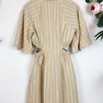 NWT Sovere Shift Cotton Mini Shirt Dress in Natural Size Small Tan Photo 10