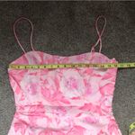 Selfie Leslie NWT Serif Ruffle Trim Split Maxi Dress in Pink Floral Size Medium Photo 9