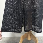 MiracleSuit  Black Open Knit Scoop Neck 3/4 Sleeve Pullover Coverup Dress XL Photo 3