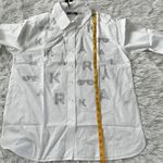 Karl Lagerfeld  PARIS WOMEN SOFT WHITE SPARKLE KLP LOGO SHIRT SIZE MEDIUM Photo 9