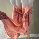 &merci & Merci White & Peach Summer Romper Womenโs Size Medium Photo 6