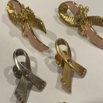 Lot Of 5 Signed Avon Lapel Tack Pins Breast Cancer Awareness Ribbons Photo 2