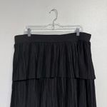 Alfani  Woman Black Pleated Tiered Midi Skirt Sz 1X Photo 1