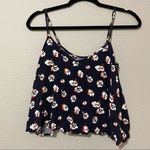 Abercrombie & Fitch  Blue Floral Open Back Crop Top Tank Womens S Summer Beachy Photo 0
