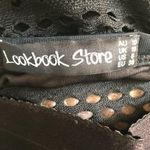 Lookbook Store LOOK-BOOK STORE Crochet Lace Halter One Piece Swimsuit Sz. 6 Black Stunning Sexy Photo 9