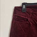 Anthropologie PAIGE Hoxton Ankle Burgundy Red Corduroy Pants size 29 Photo 5