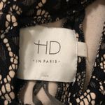 HD in Paris ANTHROPOLOGIE  Violante Black Lace Fit & Flare Dress Size L Photo 4