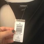Torrid NWT  Black Textured Knit Surplice Culotte Jumpsuit Photo 3