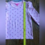 Lilly Pulitzer Jansen Sweatshirt Peach Hyacinth Flamingo Print Sz Small Photo 6