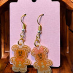 Mickey And Minnie Gingerbread Christmas Dangle Pierced Earrings New Multiple Photo 0