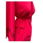 By & By Red Mini Dress Size Medium 3/4 Embellished Butterfly Sleeves Photo 2