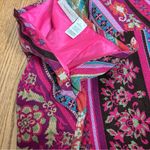 Susan Bristol | Multicolored A-Line Mixed Media Lined BOHO Midi Skirt Size 12 Photo 6