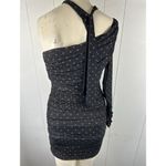 AFRM Cleo black with brown polkadots one shoulder mesh mini dress. Size M Size M Photo 2