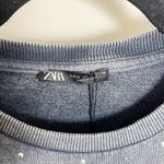 ZARA Washed Effect Sweatshirt Dress Size M Gray New 100% Cotton Photo 10