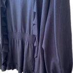 Inc international 🖤 I.N.C. Soft Knit Ruffle Trimmed Open Shrug Cardigan 3/4-Sleeve Deep Black, 2X Photo 6