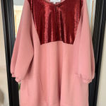 BURU Pink & Red Dress Size 1X Photo 0