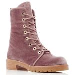 Stuart Weitzman  Metermaid Velvet Combat‎ Boots in Candy Pink Size 7.5 Photo 0