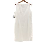 Kasper Textured Leaf Jacquard Embroid Vanilla Ice Dress 16 Photo 4