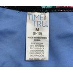 Time & Tru NEW Womens Black Floral Swimsuit Bikini Ruffle Lace Off Shoulder M Photo 11