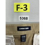 Womans Lands End Capri Pants 20W Tan Zip Clasp Close Pockets Brown Photo 2